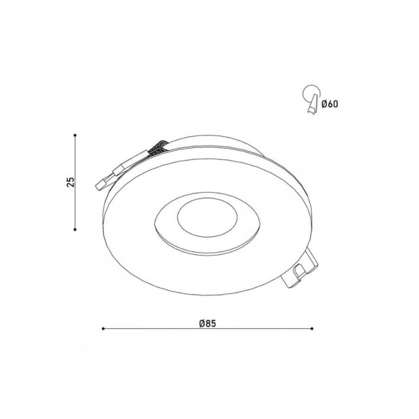 Точковий світильник Kloodi KD-DESNA R85 IP65 BK GU10 1x10W чорний - фото №3