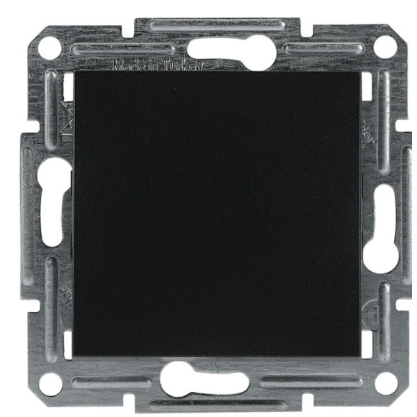 Переключатель 1-клавишный без рамки антрацит Asfora, EPH0400171