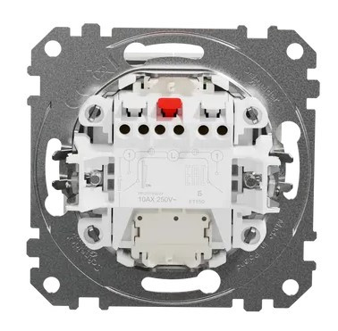 Двоклавішний вимикач Schneider Electric Sedna Design & Elements з підсвіткою білий SDD111105L - фото №3