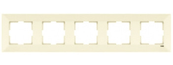 Рамка п'ятимісна горизонтальна Meridian, кремовий