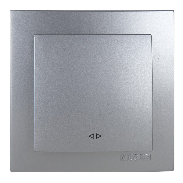Вимикач Nilson Touran срібло 1кл проміжний ( 24131010 )