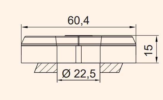 Сдвоенная кнопка-модуль «ON/OFF» с подсветкой ETI 004771392 EGTI-Y (желтая) - фото №1