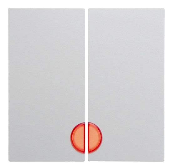 Клавіші для 2-клавішних вимикачів з червоною лінзою, полярна білизна, Berker S.1