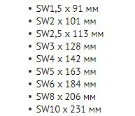 Набор шестигранных длинных ключей Wiha W03879 со сферической головкой (9шт) - фото №2