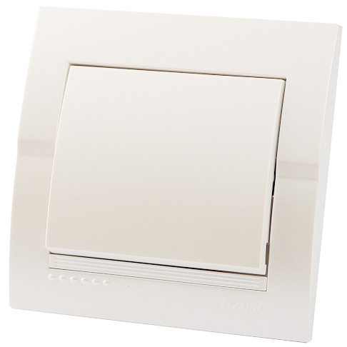Выключатель белый Deriy, Lezard - фото №1