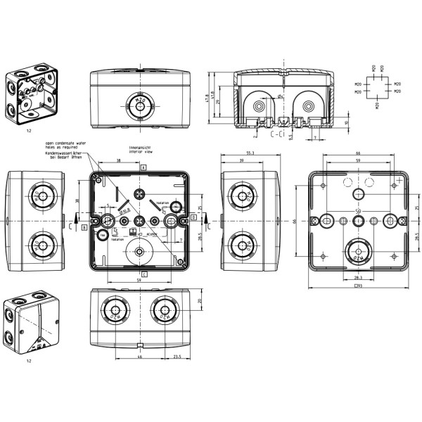 Вологозахищена клемна коробка Spelsberg Abox 040-40² (sp80440701) IP65 з клемами - фото №2