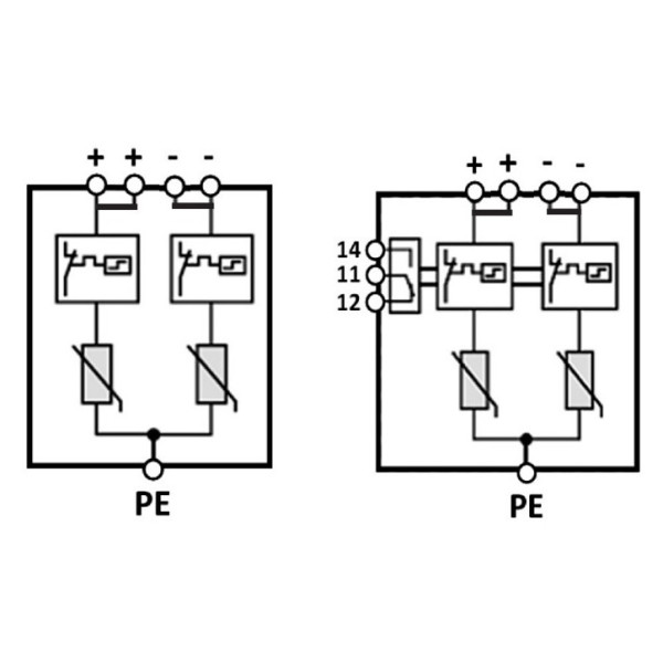 Разрядник для фотовольтаики Schrack IS011110 1000В DC 12,5kA класс I+II (B+C) - фото №4
