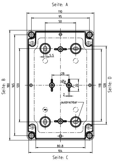 Коробка распаечная Spelsberg PS 1811-11-o (sp11090601) IP66 с гладкими стенками - фото №2