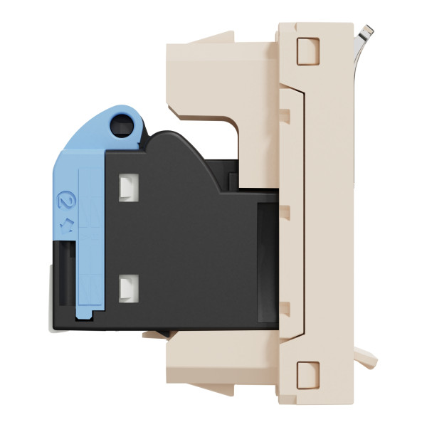 Комп'ютерна розетка RJ45 Schneider Electric Unica New NU341044 cat5 UTP 1м бежева - фото №2
