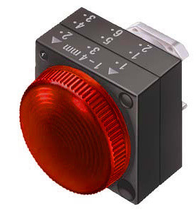 Красная сигнальная лампа Schrack MSM12000 IP65 ø28мм