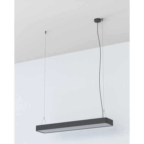 Подвесной светильник, люстра Nowodvorski 7532 Soft led T8LED 2x16W 3000K 4600Lm IP20 Графитовый - фото №3