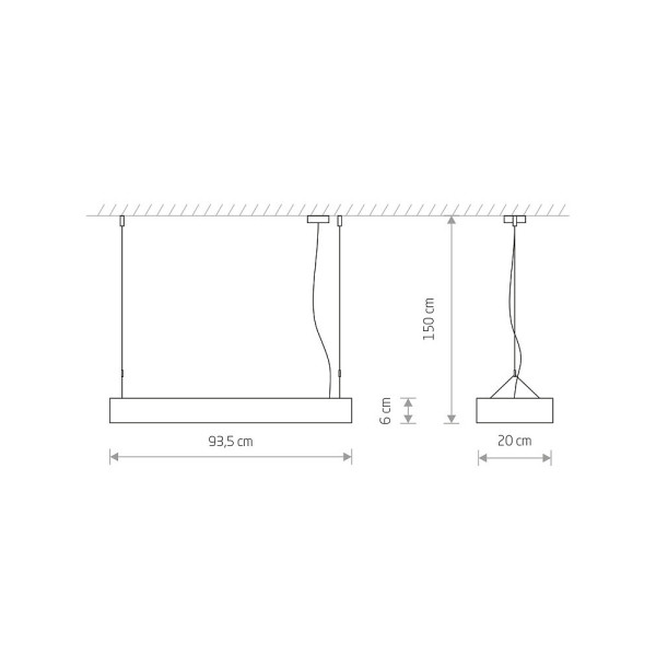 Подвесной светильник, люстра Nowodvorski 7532 Soft led T8LED 2x16W 3000K 4600Lm IP20 Графитовый - фото №4