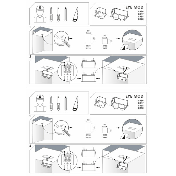 Точечный светильник Nowodvorski 8936 Eye mod GU10 1x35W IP20 Белый - фото №2