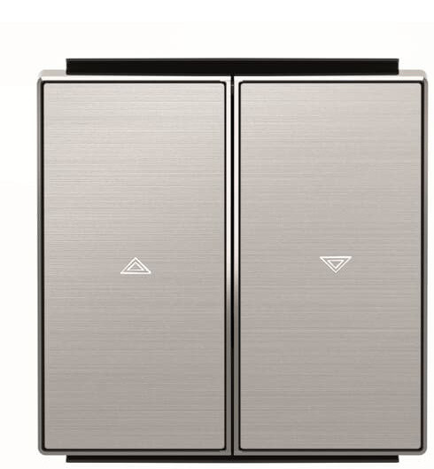 Двойная клавиша жалюзи ABB Sky 2CLA854400A1401 8544 AI (сталь)