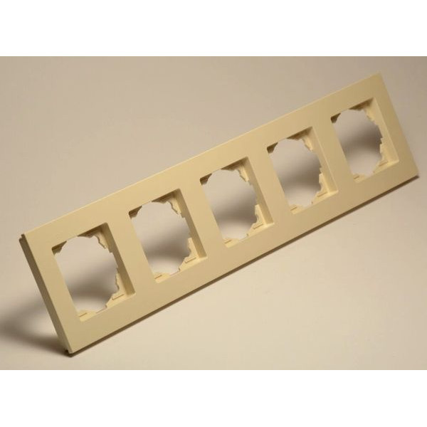 Рамка 5-місна Gunsan Eqona крем - фото №1