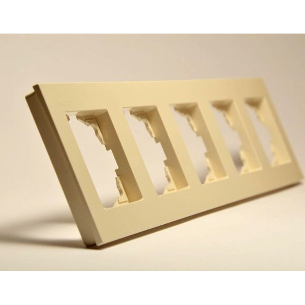 Рамка 5-місна Gunsan Eqona крем - фото №2