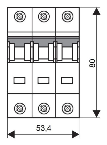 Автоматичний вимикач Schrack BM418316 4,5кА 16А 3P х-ка B - фото №3