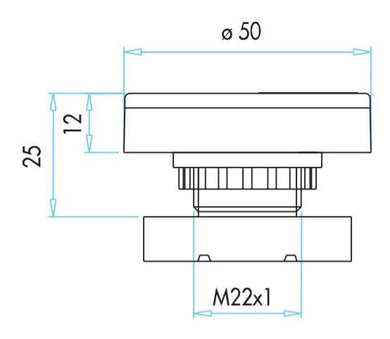 Подвійна кнопка EMAS B102K20HB (1НО+1НЗ) - фото №1
