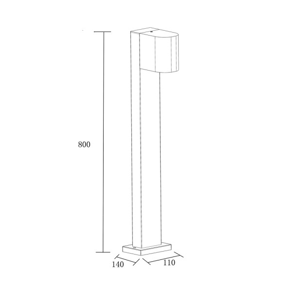 Вуличний світильник Goldlux 330994 Boston GU10 1x10W IP54 чорний - фото №3