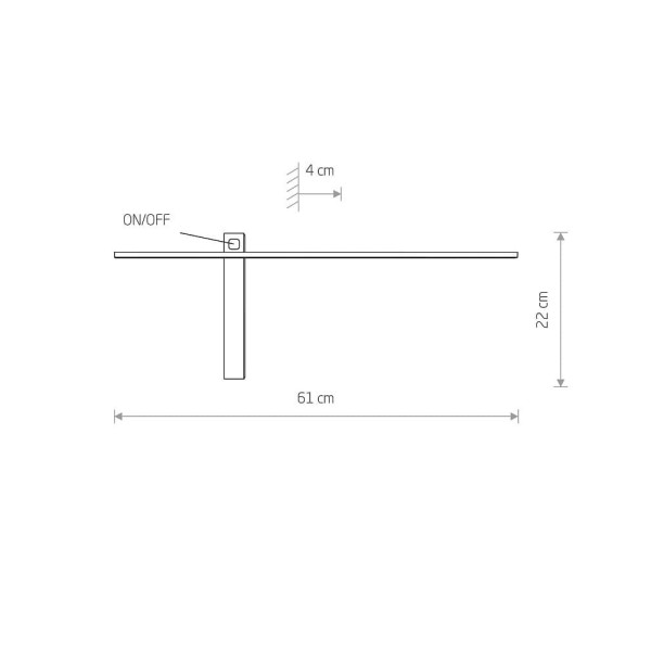 Бра, настенный светильник Nowodvorski 8115 Impulse LED 1x6W 3000K 200Lm IP23 Bl - фото №2