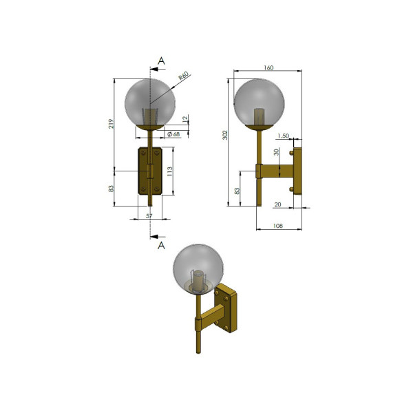 Бра, настінний світильник Pikart 31057-2 G9 1x60W IP20 - фото №3