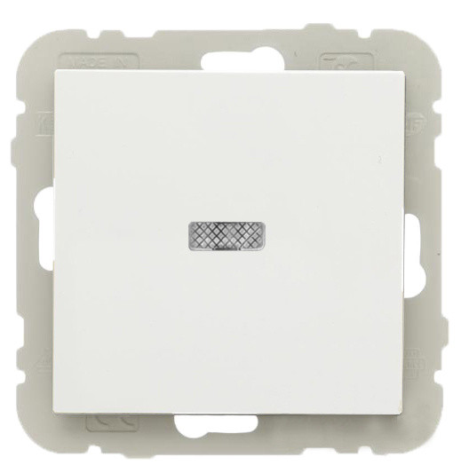 Одноклавишный выключатель Logus 21012 TBR 10АХ 250В с подсветкой белый