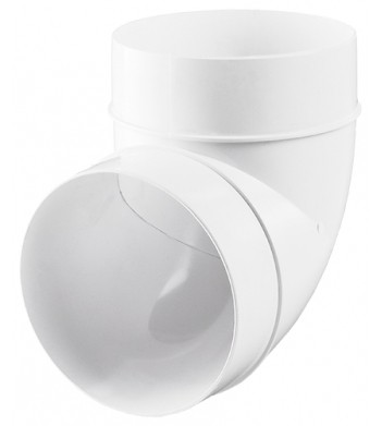 Колено Vents D125 для круглых воздуховодов