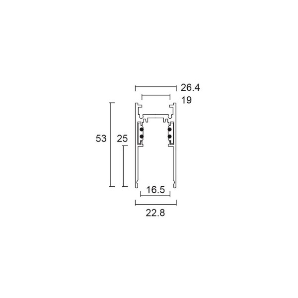 Магнитный накладной шинопровод Alumled ALMG-TRN 3M BK - фото №1