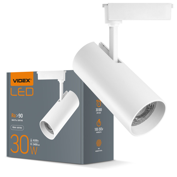 Трековий LED світильник Videx 30Вт 4100K (VL-TR04-304W) білий - фото №5