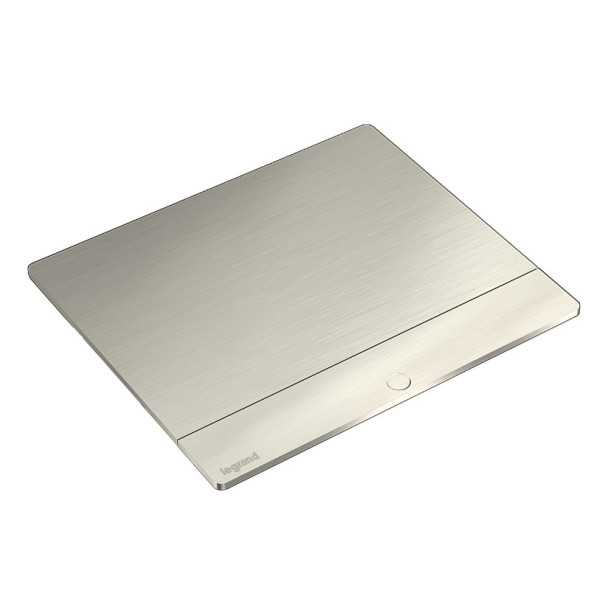 Лючок із висувним блоком Legrand на 4 модулі (654800) нержавіюча сталь - фото №2