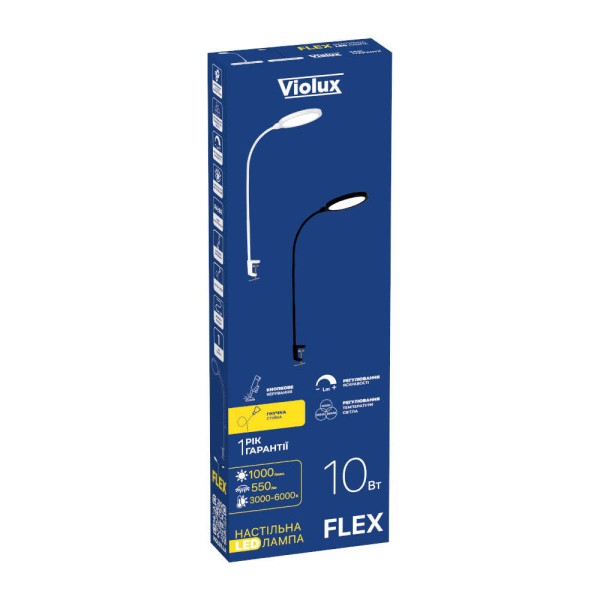 Світильник настільний LED FLEX 10W 3000-6500К білий Violux ( 541001 ) - фото №2