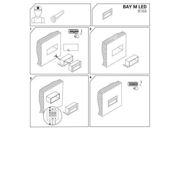 Вуличний світильник Nowodvorski 8165 Bay LED 1x5W 3000K 360Lm IP65 чорний - фото №4