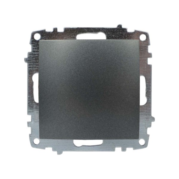 Выключатель ELBI ZENA Silverline черный металлик 1кл без рамки ( 609-011100-200 )