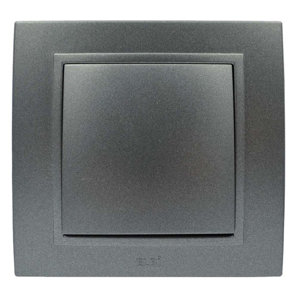 Выключатель ELBI ZENA Silverline черный металлик 1кл без рамки ( 609-011100-200 ) - фото №1