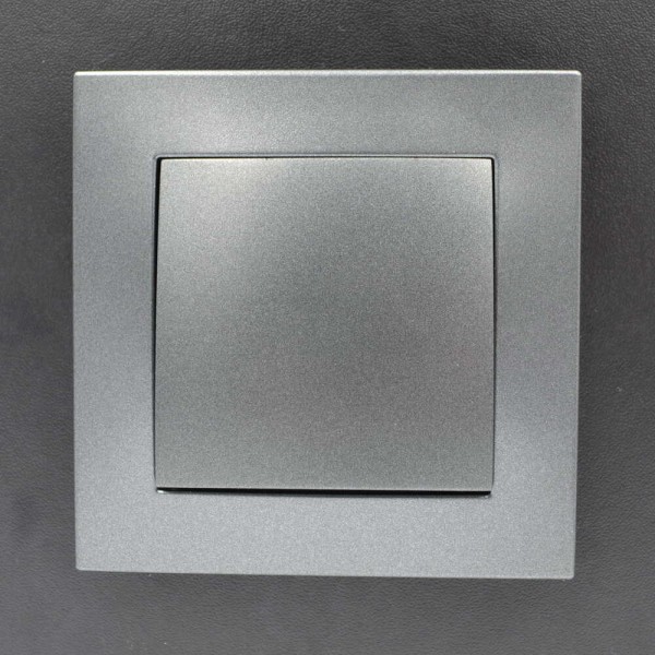 Выключатель ELBI ZENA Silverline черный металлик 1кл без рамки ( 609-011100-200 ) - фото №8