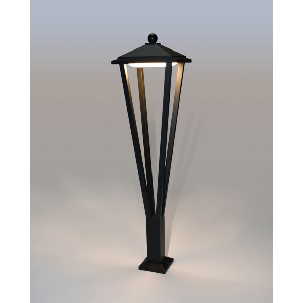 Вуличний світильник Italux OFL-22474-L-BK Bons LED 1x12W 3000K 590Lm IP54 чорний - фото №1