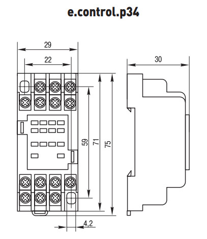 Роз'єм модульний E.Next e.control.p34s 3А на 4 групи контактів - фото №2