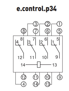 Роз'єм модульний E.Next e.control.p34s 3А на 4 групи контактів - фото №3