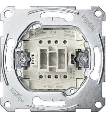 Механізм 1-полюс вимикача 10А Merten, MTN3111-0000 - фото №1