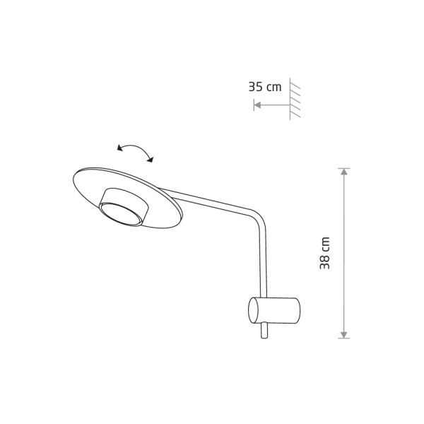 Бра, настенный светильник Nowodvorski 7645 Disk GX53 1x12W IP20 коричневый - фото №3