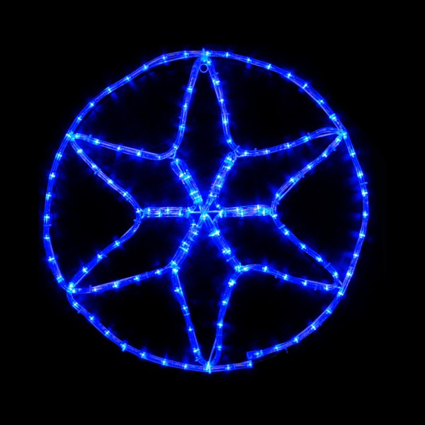 Уличная LED гирлянда Delux EN MOTIF Star (90012984) 60х60см 13 мигающих диодов IP44 (синий свет) - фото №1