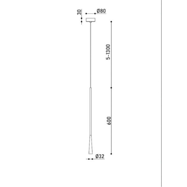 Підвісний світильник, люстра Kloodi DECO_PE-SURMA600 7W 3K WH LED 1x7W 3000К 490Lm IP20 білий - фото №2