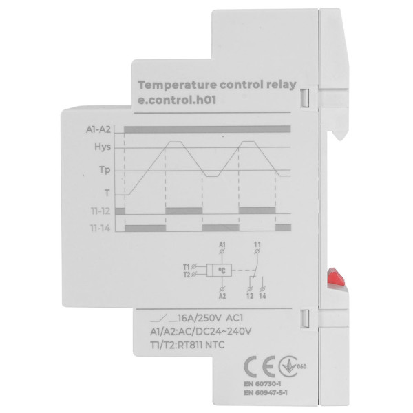 Реле контроля температуры E.Next e.control.h01 16A АС/DC 24-240 -5+40°С (i0310016) - фото №2