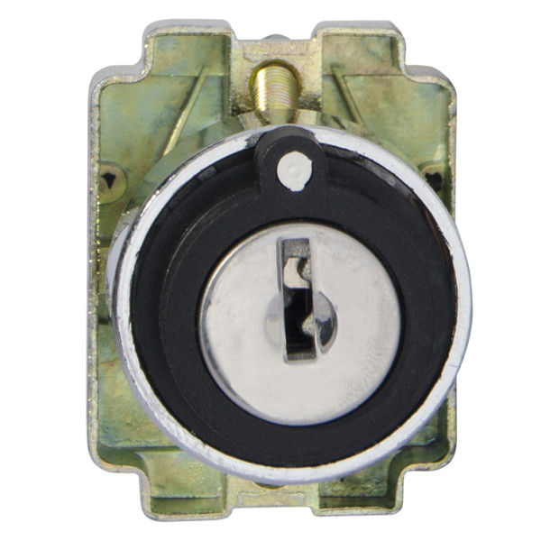 Кнопка поворотная 3-позиционная Аско-Укрем XB2-BG33 (I-0-II) с ключом(A0140010010) - фото №2