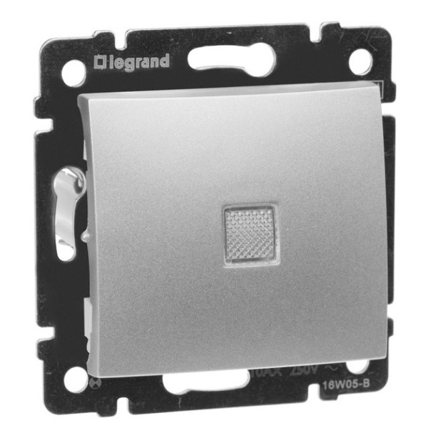 Механизм 1-кл. выключателя Valena с подсветкой, алюминий