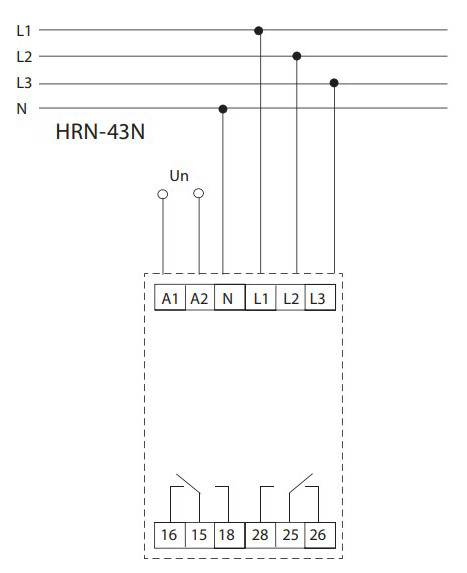 Реле контроля фаз HRN-43N/230V - фото №6