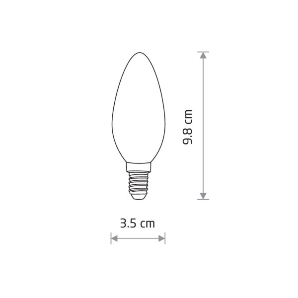 Світлодіодна лампочка Nowodvorski 10589 Bulb E14 1x6W 3000K 650Lm IP20 - фото №1