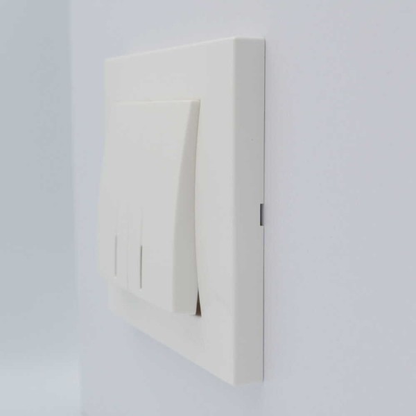 Вимикач ELBI ZENA білий 2кл з підсвіткою без рамки ( 609-010200-203 ) - фото №3