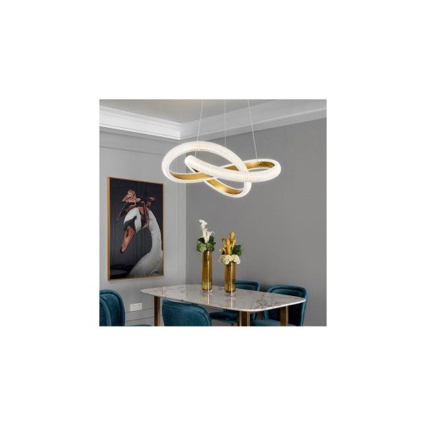 Люстра із пультом світлодіодна Reality 340101-32 Eldrin Led 1x30W 4000K 2400Lm IP20 Золота - фото №3