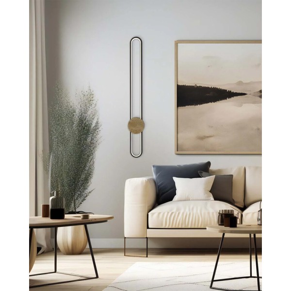 Бра, настінний світильник Goldlux 333919 Florentyna LED 1x24W 4000K 3000Lm IP20 чорний - фото №3